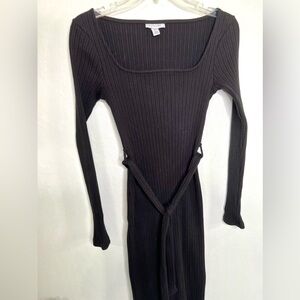 TOPSHOP Long sleeve Rib-Knit Form fit Midi Dress Sz. 6  #29